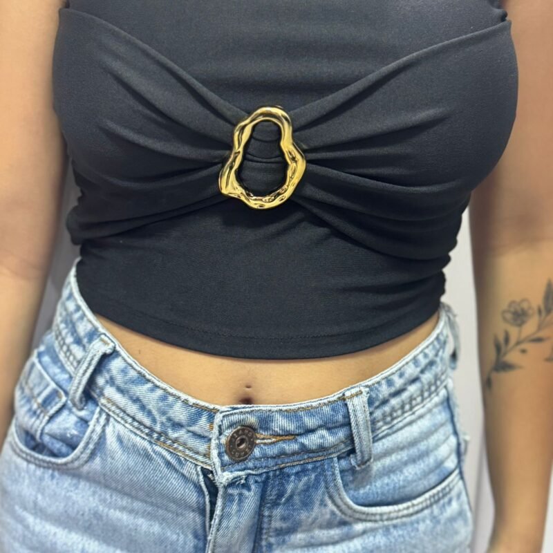 Cropped Faixa Com Fivela