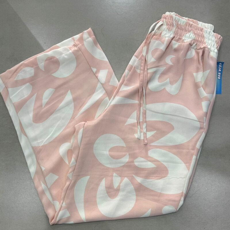 Calça Pantalona Estampa Grécia