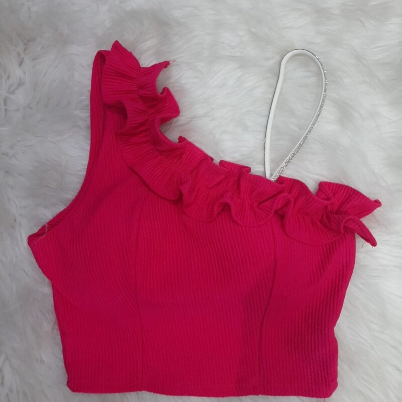 Cropped Com Alça em Strass