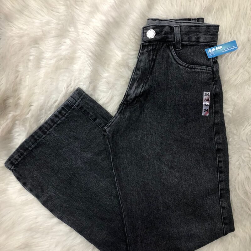 Wide Leg Premium Grafite100% Jeans