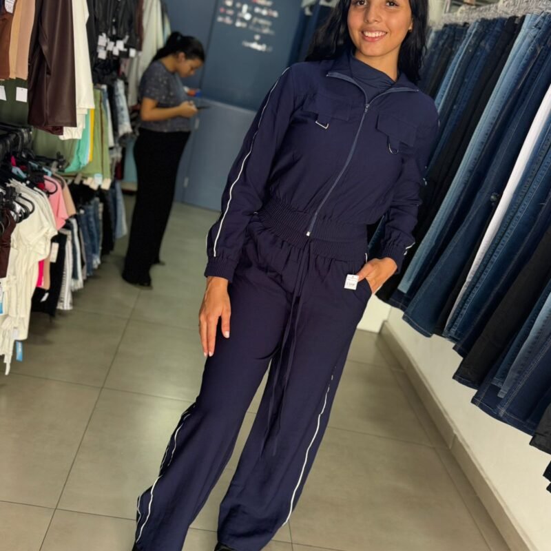 Conjunto Linho Premium Wide Leg + Bomber Cropped Forrado